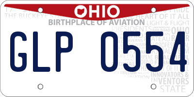 OH license plate GLP0554