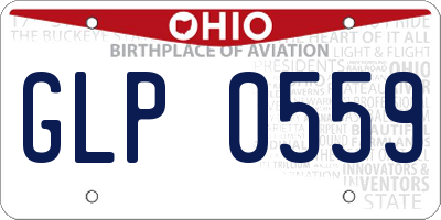 OH license plate GLP0559