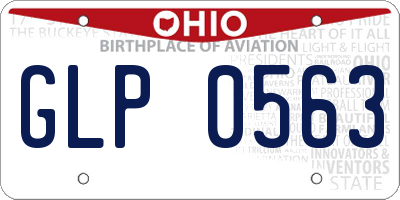 OH license plate GLP0563