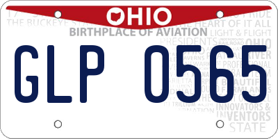 OH license plate GLP0565
