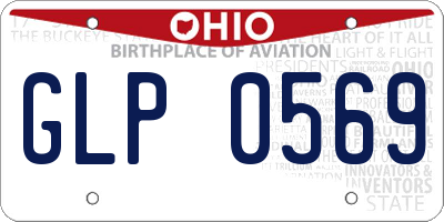 OH license plate GLP0569