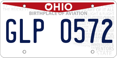 OH license plate GLP0572