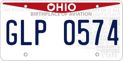 OH license plate GLP0574