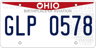 OH license plate GLP0578
