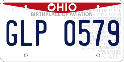OH license plate GLP0579