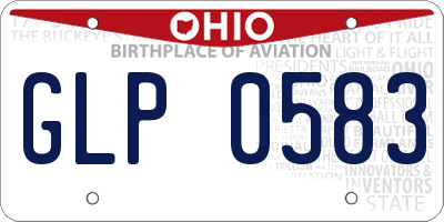 OH license plate GLP0583