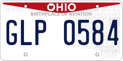OH license plate GLP0584