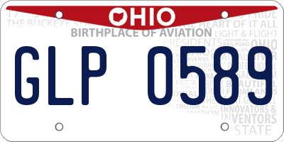 OH license plate GLP0589