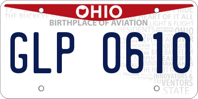 OH license plate GLP0610