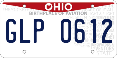 OH license plate GLP0612