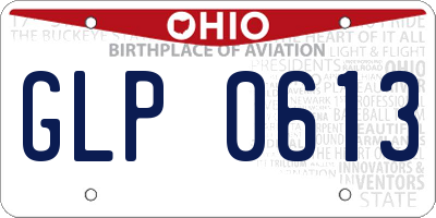 OH license plate GLP0613