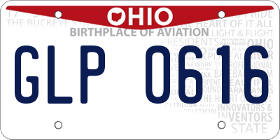 OH license plate GLP0616