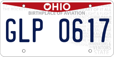 OH license plate GLP0617