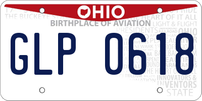 OH license plate GLP0618