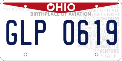 OH license plate GLP0619