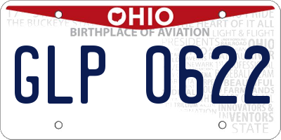 OH license plate GLP0622