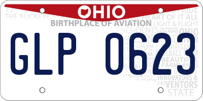 OH license plate GLP0623
