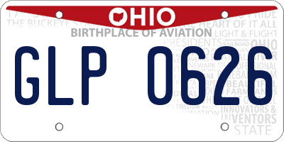 OH license plate GLP0626