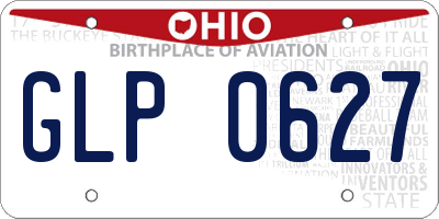 OH license plate GLP0627