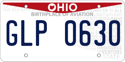 OH license plate GLP0630