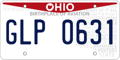 OH license plate GLP0631