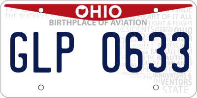 OH license plate GLP0633