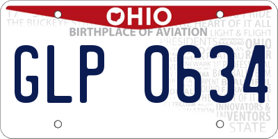 OH license plate GLP0634