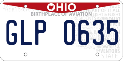 OH license plate GLP0635