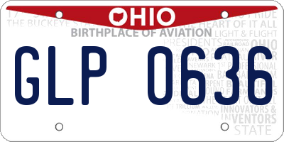 OH license plate GLP0636