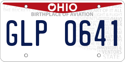 OH license plate GLP0641