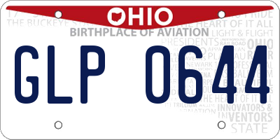 OH license plate GLP0644
