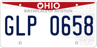 OH license plate GLP0658