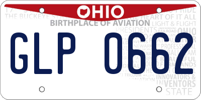 OH license plate GLP0662