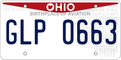 OH license plate GLP0663