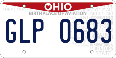 OH license plate GLP0683