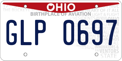 OH license plate GLP0697