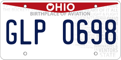 OH license plate GLP0698