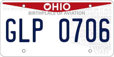 OH license plate GLP0706