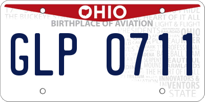 OH license plate GLP0711