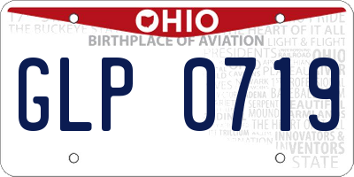 OH license plate GLP0719