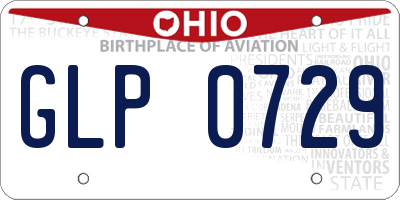 OH license plate GLP0729