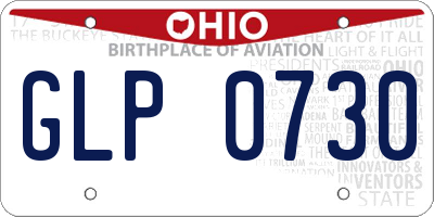 OH license plate GLP0730