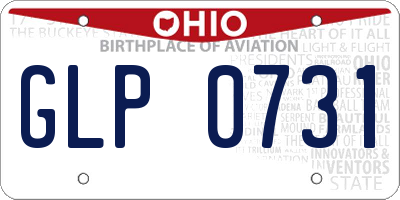 OH license plate GLP0731