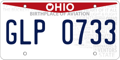 OH license plate GLP0733