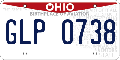OH license plate GLP0738