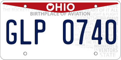 OH license plate GLP0740
