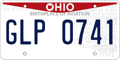 OH license plate GLP0741