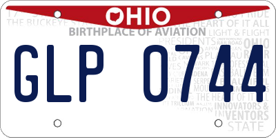 OH license plate GLP0744