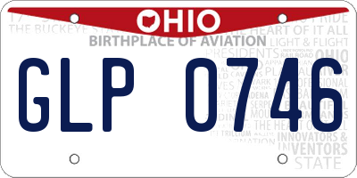 OH license plate GLP0746