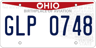 OH license plate GLP0748